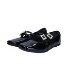 【ブリジット バーキン/Bridget Birkin】の【PARADIS COULEUR】ビジューバックルダブルストラップバレエ 人気、トレンドファッション・服の通販 founy(ファニー) ファッション Fashion レディースファッション Fashion for Women バッグ Bags 新作・新入荷 New Arrivals / New In クッション Cushion, Throw Pillow シューズ Shoes, Footwear スクエア Square, Square Shape バレエ Ballet, Ballet Style フィット Fit, Slim Fit フェミニン Feminine, Girly 軽量 Lightweight, Ultra Light thumbnail ブラックエナメル|ID: prp329100004644712 ipo3291000000033516545