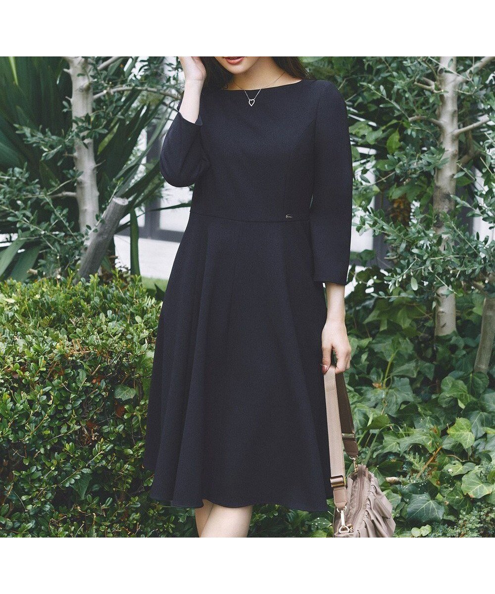 【トッカ/TOCCA】の【新色登場】【00サイズあり・消臭】【宮本茉由さん着用】SWEET TEA TIME ドレス インテリア・キッズ・メンズ・レディースファッション・服の通販 founy(ファニー) 　ファッションモデル・俳優・女優　Models　女性　Women　宮本茉由　MIyamoto Mayu　ファッション　Fashion　レディースファッション　Fashion for Women　ワンピース　Dresses　フォーマル・パーティードレス・結婚式用ドレス　Elegant & Casual Dresses　エレガント 上品　Elegant　秋　Autumn　クラシック　Classic, Timeless Style　シンプル　Simple, Minimal　ジャケット　Jacket, Outerwear　ドレス　Dress, One-Piece　フィット　Fit, Slim Fit　フレア　Flare, Flared　冬　Winter / This Winter　A/W・秋冬　Autumn/Winter　S/S・春夏　SS, Spring/Summer, Warm Season　夏　Summer　ネイビー系|ID: prp329100004644747 ipo3291000000035648312