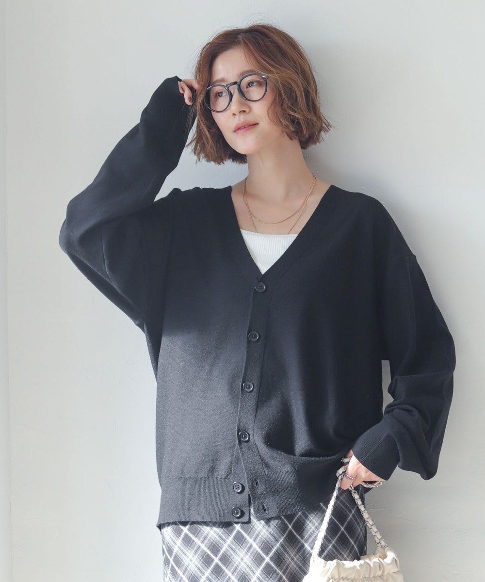【ウィゴー/WEGO】の【WEB限定/2025年秋冬新作//洗濯可/MLサイズ展開/ユニセックス着用ITEM】ドロップショルダーカーディガン インテリア・キッズ・メンズ・レディースファッション・服の通販 founy(ファニー) 　ファッション　Fashion　レディースファッション　Fashion for Women　トップス・カットソー　Cut & Sew Tops　カーディガン・羽織り　Layered Style Cardigans　ウェーブ　Wavy Pattern　カットソー　Cut and Sewn Top　カーディガン　Cardigan, Knitwear　ショルダー　Shoulder, Shoulder Strap　シンプル　Simple, Minimal　ストレート　Straight, Straight Cut　スマホ　Smartphone, Mobile Device　スラックス　Slacks, Dress Pants　デニム　Denim, Jeans Material　ドロップ　Drop Shoulder, Dropped Style　バランス　Balance, Style Balance　リラックス　Relax, Relaxed Fit　ロング　Long, Long-Length　A/W・秋冬　Autumn/Winter　ビジネス 仕事 通勤　Business / Work / Commuting　ブラック|ID: prp329100004644771 ipo3291000000035515950