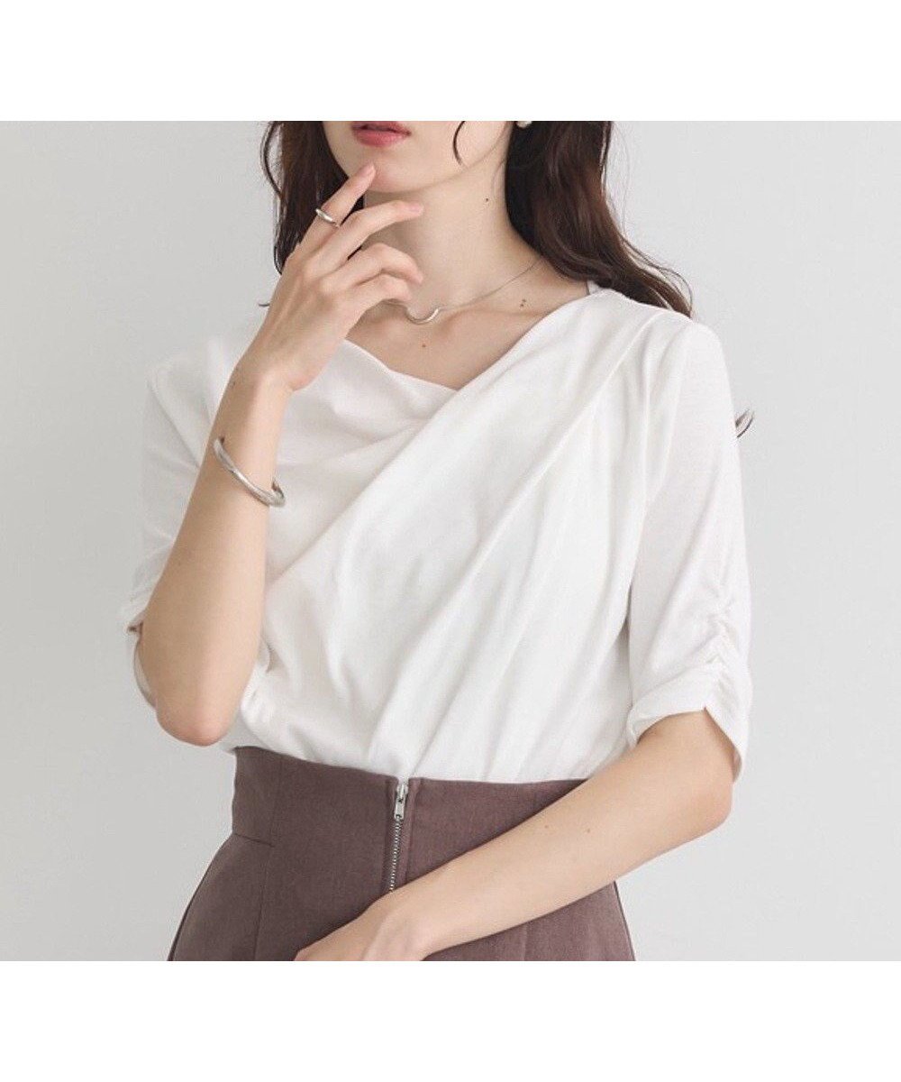 【アースミュージックアンドエコロジー/earth music&ecology】のドレープデザインカットソー 人気、トレンドファッション・服の通販 founy(ファニー) ファッション Fashion レディースファッション Fashion for Women トップス・カットソー Cut & Sew Tops シャツ・ブラウス・オフィスカジュアル Elegant Blouses & Button-Ups ロングTシャツ・Tシャツ Longline T-Shirts & Tees カットソー・ベーシックTシャツ Cut-and-Sewn Tops / Stretch Tees & Basics カットソー Cut and Sewn Top コンパクト Compact, Small Size シャーリング Shirring, Ruched シンプル Simple, Minimal ドレープ Drape, Draping Fabric ポケット Pocket, Pocket Detail A/W・秋冬 Autumn/Winter other-1|ID: prp329100004644795 ipo3291000000033517291