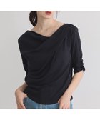 【アースミュージックアンドエコロジー/earth music&ecology】のドレープデザインカットソー 人気、トレンドファッション・服の通販 founy(ファニー) ファッション Fashion レディースファッション Fashion for Women トップス・カットソー Cut & Sew Tops シャツ・ブラウス・オフィスカジュアル Elegant Blouses & Button-Ups ロングTシャツ・Tシャツ Longline T-Shirts & Tees カットソー・ベーシックTシャツ Cut-and-Sewn Tops / Stretch Tees & Basics カットソー Cut and Sewn Top コンパクト Compact, Small Size シャーリング Shirring, Ruched シンプル Simple, Minimal ドレープ Drape, Draping Fabric ポケット Pocket, Pocket Detail A/W・秋冬 Autumn/Winter thumbnail Black|ID: prp329100004644795 ipo3291000000033517296