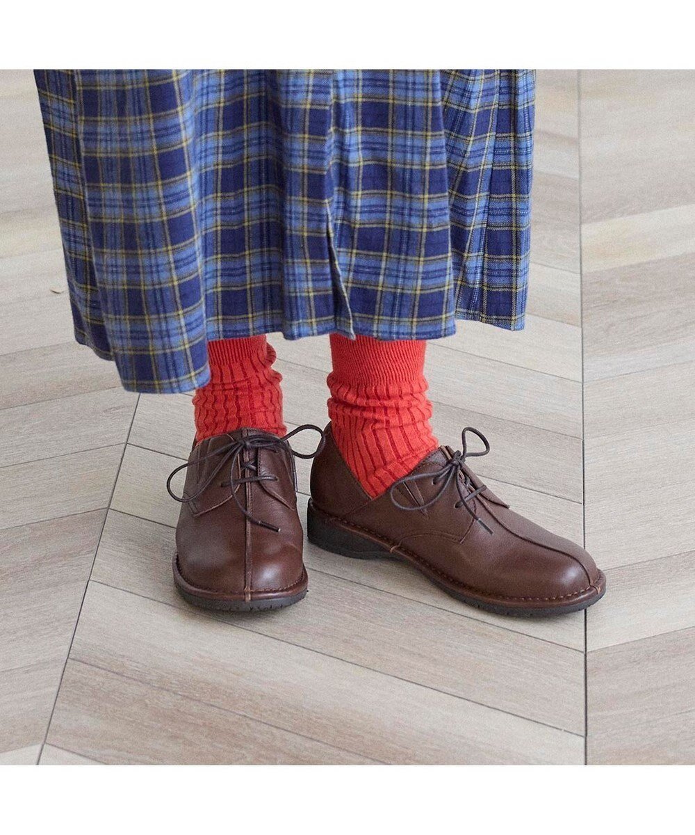 【イング/ing】のing 【WEB限定】センターシームレースアップシューズ インテリア・キッズ・メンズ・レディースファッション・服の通販 founy(ファニー) 　ファッション　Fashion　レディースファッション　Fashion for Women　抗菌　Antibacterial, Bacteria-Resistant　シューズ　Shoes, Footwear　シンプル　Simple, Minimal　トレンド　Trend, Trending Now　バランス　Balance, Style Balance　フラット　Flat, Flat Shoes　ベーシック　Basic, Essential　旅行　Travel　ビジネス 仕事 通勤　Business / Work / Commuting　ダークブラウン|ID: prp329100004644808 ipo3291000000033943224