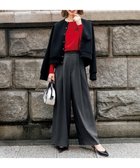 【アンフィーロ 自由区/UNFILO】の【洗える/シワになりにくい】マイビューティ タックワイドパンツ チャコール|ID: prp329100004644812 ipo3291000000033860866