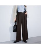 【アンフィーロ 自由区/UNFILO】の【洗える/シワになりにくい】マイビューティ タックワイドパンツ ブラウン|ID: prp329100004644812 ipo3291000000033860868