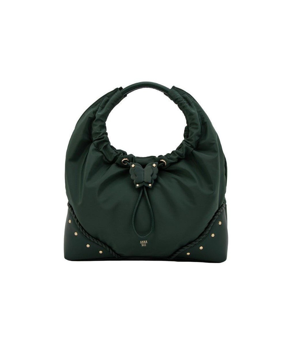 【アナスイ/ANNA SUI】のバタフライツイスト トートバッグ インテリア・キッズ・メンズ・レディースファッション・服の通販 founy(ファニー) 　ファッション　Fashion　レディースファッション　Fashion for Women　バッグ　Bags　巾着　Drawstring Bag, Kinchaku　シャーリング　Shirring, Ruched　スタッズ　Studs, Metal Accents　財布　Wallet, Purse　ツイスト　Tweed, Tweed Fabric　バタフライ　Butterfly, Butterfly Motif　フェミニン　Feminine, Girly　フラワー　Flower, Floral　プリント　Print, Printed Pattern　モチーフ　Motif, Design Theme　A/W・秋冬　Autumn/Winter　おすすめ　Recommended / Our Picks　旅行　Travel　ビジネス 仕事 通勤　Business / Work / Commuting　グリーン|ID: prp329100004644815 ipo3291000000033517484