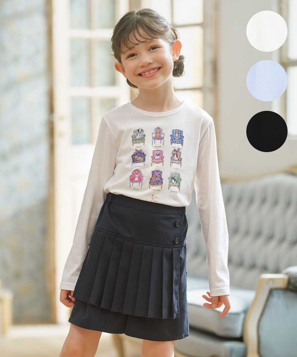 【組曲 / KIDS/KUMIKYOKU】の【110-140㎝】アラカルトドッグ Tシャツ 人気、トレンドファッション・服の通販 founy(ファニー) 　ファッション　Fashion　キッズファッション　Fashion for Kids　トップス・カットソー　Cut & Sew Tops　おすすめ　Recommended / Our Picks　カットソー　Cut and Sewn Top　カラフル　Colorful Design　グラフィック　Graphic, Graphic Design　プリント　Print, Printed Pattern　リボン　Ribbon, Bow　A/W・秋冬　Autumn/Winter　 other-1|ID: prp329100004645565 ipo3291000000033950093