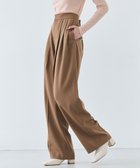【ベイジ,/BEIGE,】の【洗える・BAILA 4月号掲載】STEVIA / ウール混タックワイドパンツ Brown|ID: prp329100004645610 ipo3291000000033528695
