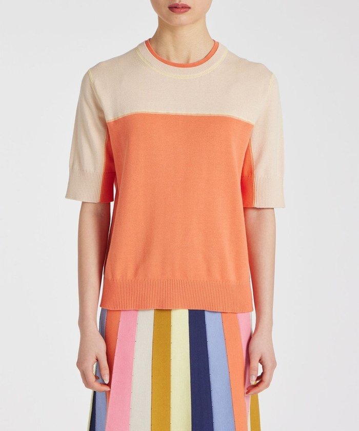 【ポール スミス/Paul Smith】のカラーブロック 半袖ニット インテリア・キッズ・メンズ・レディースファッション・服の通販 founy(ファニー) https://founy.com/ ファッション Fashion レディースファッション Fashion for Women トップス・カットソー Cut & Sew Tops ニット Knit Tops & Sweaters セーター Sweater, Knitwear ブロック Block, Solid Block Pattern 半袖 Short Sleeve, Half Sleeve 夏 Summer 春 Spring S/S・春夏 SS, Spring/Summer, Warm Season |ID: prp329100004645618 ipo3291000000033529101