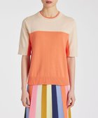 【ポール スミス/Paul Smith】のカラーブロック 半袖ニット オレンジ|ID: prp329100004645618 ipo3291000000033529104