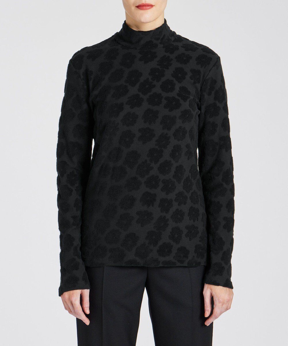 【ポール スミス/Paul Smith】のフローラルジャガード 長袖カットソー インテリア・キッズ・メンズ・レディースファッション・服の通販 founy(ファニー) 　ファッション　Fashion　レディースファッション　Fashion for Women　トップス・カットソー　Cut & Sew Tops　シャツ・ブラウス・オフィスカジュアル　Elegant Blouses & Button-Ups　ロングTシャツ・Tシャツ　Longline T-Shirts & Tees　カットソー・ベーシックTシャツ　Cut-and-Sewn Tops / Stretch Tees & Basics　カットソー　Cut and Sewn Top　ジャカード／ジャガード　Jacquard, Woven Pattern　ハイネック　High Neck, Mock Neck　フラワー　Flower, Floral　モチーフ　Motif, Design Theme　A/W・秋冬　Autumn/Winter　長袖　Long Sleeve, Full Sleeve　ブラック|ID: prp329100004645622 ipo3291000000033529155
