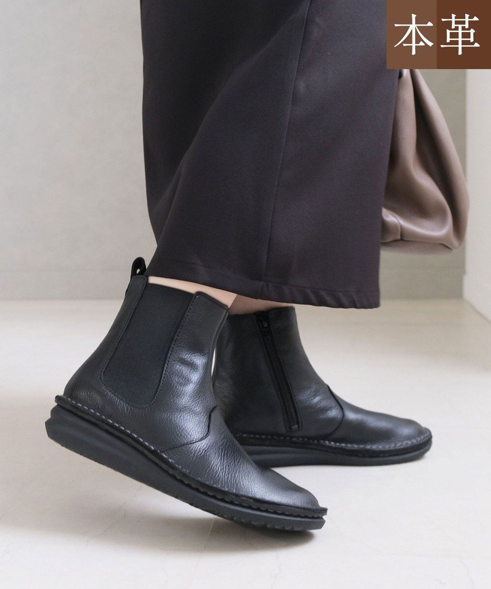 【ポインター/Pointer】の本革軽量サイドゴアステッチショートブーツ インテリア・キッズ・メンズ・レディースファッション・服の通販 founy(ファニー) ファッション Fashion レディースファッション Fashion for Women 軽量 Lightweight, Ultra Light ショート Short, Short Length シンプル Simple, Minimal 楽ちん Easy Fit, Comfortable A/W・秋冬 Autumn/Winter エレガント 上品 Elegant ブラック|ID: prp329100004645626 ipo3291000000034072707