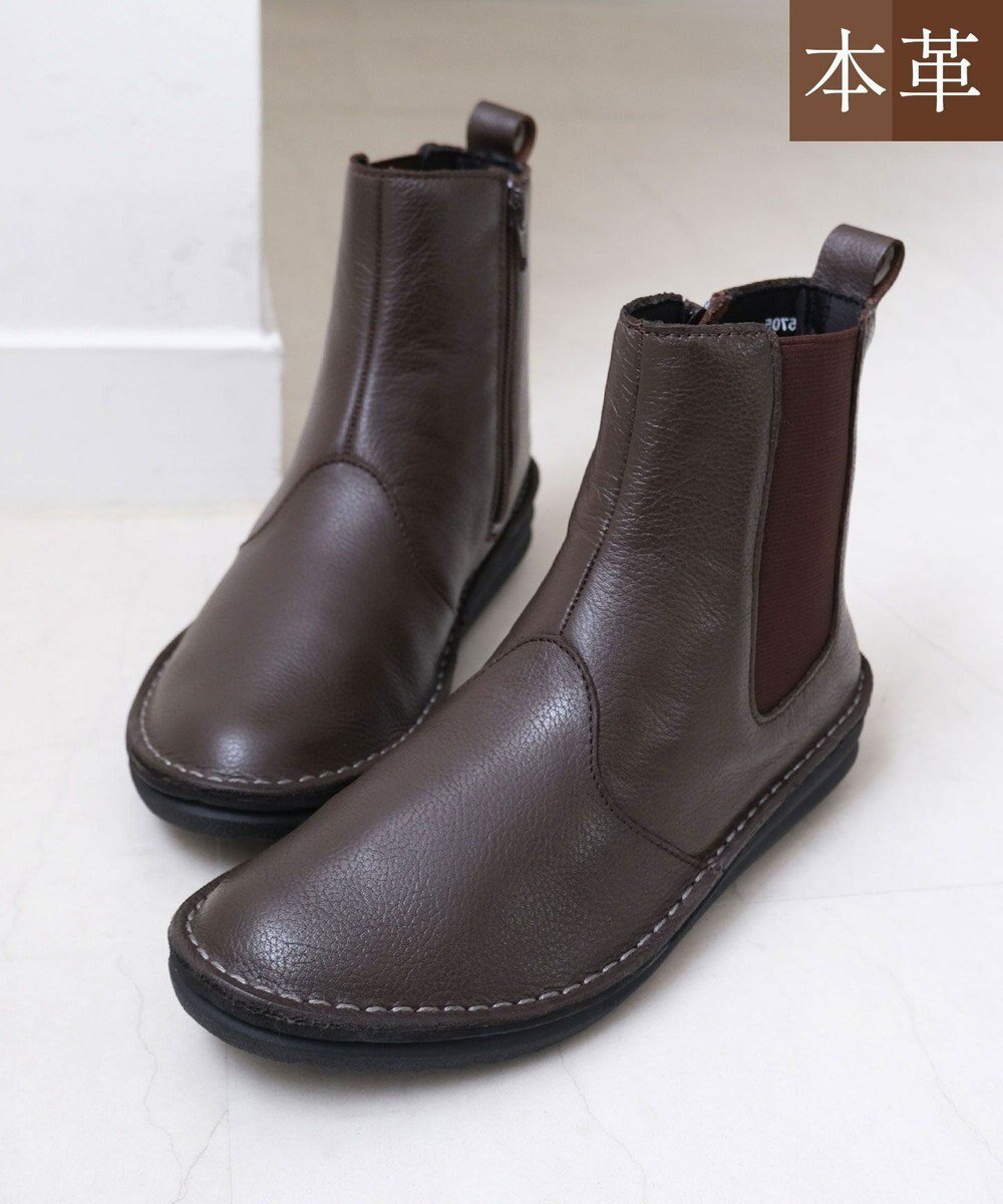 【ポインター/Pointer】の本革軽量サイドゴアステッチショートブーツ インテリア・キッズ・メンズ・レディースファッション・服の通販 founy(ファニー) ファッション Fashion レディースファッション Fashion for Women 軽量 Lightweight, Ultra Light ショート Short, Short Length シンプル Simple, Minimal 楽ちん Easy Fit, Comfortable A/W・秋冬 Autumn/Winter エレガント 上品 Elegant ダークブラウン|ID: prp329100004645626 ipo3291000000034072708