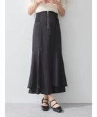 【アースミュージックアンドエコロジー/earth music&ecology】のサイドリブ切替バックレースアップスカート Black|ID: prp329100004645706 ipo3291000000033683765