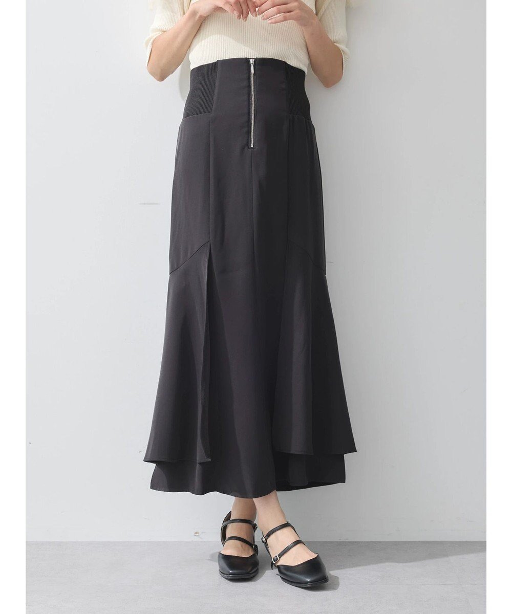 【アースミュージックアンドエコロジー/earth music&ecology】のサイドリブ切替バックレースアップスカート インテリア・キッズ・メンズ・レディースファッション・服の通販 founy(ファニー) 　ファッション　Fashion　レディースファッション　Fashion for Women　スカート　Skirts　おすすめ　Recommended / Our Picks　スリット　Slit, Slit Detail　フロント　Front, Front Design　ポケット　Pocket, Pocket Detail　メタル　Metal, Metal Parts　ロング　Long, Long-Length　切替　Switching, Contrast Panel　A/W・秋冬　Autumn/Winter　Black|ID: prp329100004645706 ipo3291000000033683765