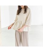 【ハッシュニュアンス/#Newans】の【9月下旬お届け予定】【洗濯機可】ジャガ―ドドットペプラムブラウス オフ|ID: prp329100004645761 ipo3291000000033531167