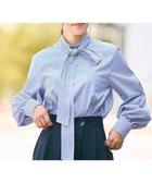 【ハッシュニュアンス/#Newans】の【10月下旬お届け予定】【洗濯機可】ステッチデザインリボンタイブラウス ネイビーストライプ|ID: prp329100004645763 ipo3291000000033531186