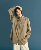 【ハッシュニュアンス/#Newans】の【洗濯機可】ロールアップカフスシャツ カーキ|ID: prp329100004645770 ipo3291000000033872923