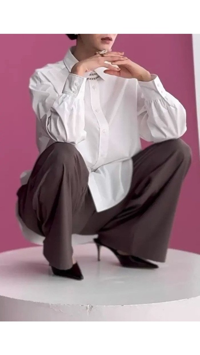 【ハッシュニュアンス/#Newans】の【洗濯機可】ロールアップカフスシャツ インテリア・キッズ・メンズ・レディースファッション・服の通販 founy(ファニー) https://founy.com/ ファッション Fashion レディースファッション Fashion for Women トップス・カットソー Cut & Sew Tops シャツ・ブラウス・オフィスカジュアル Elegant Blouses & Button-Ups カフス Cuff Design ギャザー Gathered, Ruffled スマート Smart, Elegant ロング Long, Long-Length エレガント 上品 Elegant 人気 Popular, Best Seller 洗える Machine Washable A/W・秋冬 Autumn/Winter |ID: prp329100004645770 ipo3291000000034641993