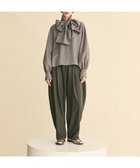 【ハッシュニュアンス/#Newans】の【9月中旬お届け予定】【5周年記念/人気ブラウス復刻】【洗濯機可】ビックリボンパウダリーブラウス チャコール|ID: prp329100004645774 ipo3291000000033531258