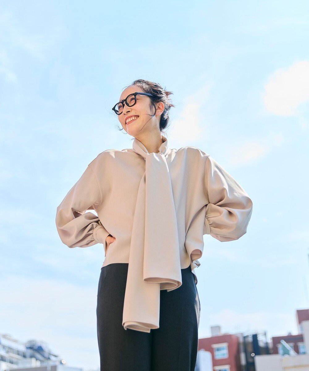 【ハッシュニュアンス/#Newans】の【洗濯機可】ビックリボンパウダリーブラウス インテリア・キッズ・メンズ・レディースファッション・服の通販 founy(ファニー) ファッション Fashion レディースファッション Fashion for Women トップス・カットソー Cut & Sew Tops シャツ・ブラウス・オフィスカジュアル Elegant Blouses & Button-Ups とろみ Fluid, Flowy Fabric カフス Cuff Design ジャケット Jacket, Outerwear ストレッチ Stretch, Stretchy Fabric ドレープ Drape, Draping Fabric バランス Balance, Style Balance パウダー Powder, Soft Tone ビッグ Big, Oversized フィット Fit, Slim Fit フェミニン Feminine, Girly フロント Front, Front Design ボトム Bottoms, Lower Wear リボン Ribbon, Bow A/W・秋冬 Autumn/Winter ベージュ|ID: prp329100004645774 ipo3291000000034609716