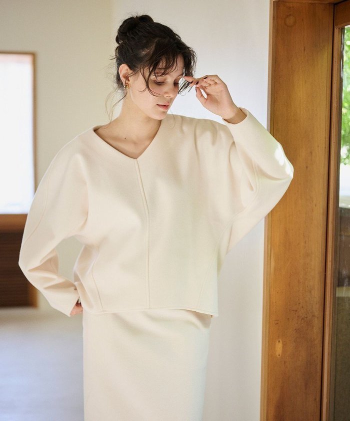 【ハッシュニュアンス/#Newans】の【洗濯機可能/セットアップ】コクーンシルエットエアリープルオーバー インテリア・キッズ・メンズ・レディースファッション・服の通販 founy(ファニー) https://founy.com/ ファッション Fashion レディースファッション Fashion for Women トップス・カットソー Cut & Sew Tops カジュアルプルオーバー・ニットトップス Pullovers & Knit Tops / Casual Pullovers セットアップ Matching Sets レディーストップス・ブラウス Tops & Blouses / Assorted Women's Tops おすすめ Recommended / Our Picks カットソー Cut and Sewn Top シンプル Simple, Minimal セットアップ Set-Up, Coordinated Outfit 切替 Switching, Contrast Panel A/W・秋冬 Autumn/Winter |ID: prp329100004645783 ipo3291000000035650337