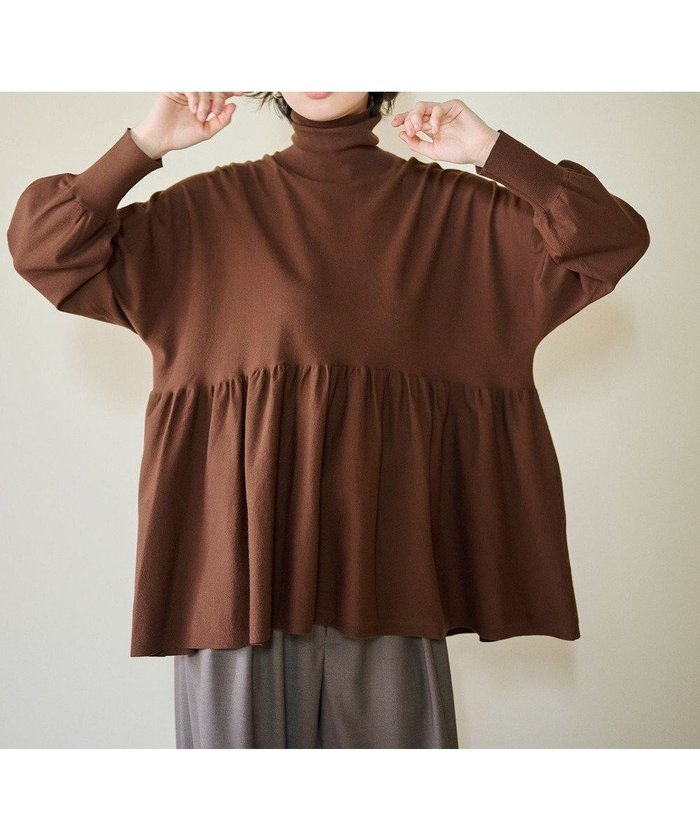 【ハッシュニュアンス/#Newans】の【10月上旬お届け予定】【洗える】ペプラムデザインワイドシルエットプルオーバー インテリア・キッズ・メンズ・レディースファッション・服の通販 founy(ファニー) https://founy.com/ ファッション Fashion レディースファッション Fashion for Women トップス・カットソー Cut & Sew Tops ニット Knit Tops & Sweaters カジュアルプルオーバー・ニットトップス Pullovers & Knit Tops / Casual Pullovers 洗える Machine Washable コンパクト Compact, Small Size 切替 Switching, Contrast Panel ストレッチ Stretch, Stretchy Fabric セーター Sweater, Knitwear ハイネック High Neck, Mock Neck バランス Balance, Style Balance フレア Flare, Flared A/W・秋冬 Autumn/Winter 新作・新入荷 New Arrivals / New In |ID: prp329100004645785 ipo3291000000033531372