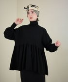 【ハッシュニュアンス/#Newans】の【10月上旬お届け予定】【洗える】ペプラムデザインワイドシルエットプルオーバー ブラック|ID: prp329100004645785 ipo3291000000033531377