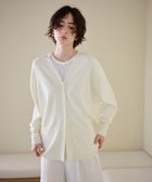 【ハッシュニュアンス/#Newans】の【10月上旬お届け予定】【洗える】ファインボタンVネックカーディガン ホワイト|ID: prp329100004645786 ipo3291000000033531387