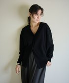 【ハッシュニュアンス/#Newans】の【10月上旬お届け予定】【洗える】ファインボタンVネックカーディガン ブラック|ID: prp329100004645786 ipo3291000000033531388