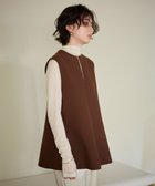 【ハッシュニュアンス/#Newans】の【洗える】スリットネックフレアベスト ブラウン|ID: prp329100004645803 ipo3291000000034270896