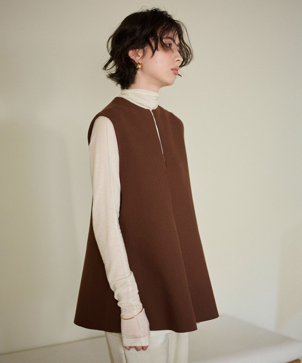 【ハッシュニュアンス/#Newans】の【洗える】スリットネックフレアベスト インテリア・キッズ・メンズ・レディースファッション・服の通販 founy(ファニー) ファッション Fashion レディースファッション Fashion for Women アウター Coat / Outerwear Collection トップス・カットソー Cut & Sew Tops ベスト&ジレ / 重ね着スタイル Vests & Gilets ストレッチ Stretch, Stretchy Fabric ベスト Vest, Waistcoat 洗える Machine Washable A/W・秋冬 Autumn/Winter ブラウン|ID: prp329100004645803 ipo3291000000034270896