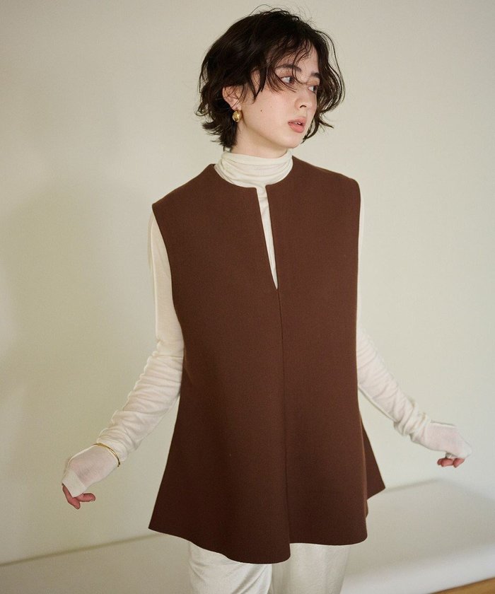 【ハッシュニュアンス/#Newans】の【洗える】スリットネックフレアベスト インテリア・キッズ・メンズ・レディースファッション・服の通販 founy(ファニー) https://founy.com/ ファッション Fashion レディースファッション Fashion for Women アウター Coat / Outerwear Collection トップス・カットソー Cut & Sew Tops ベスト&ジレ / 重ね着スタイル Vests & Gilets ストレッチ Stretch, Stretchy Fabric ベスト Vest, Waistcoat 洗える Machine Washable A/W・秋冬 Autumn/Winter |ID: prp329100004645803 ipo3291000000035662892