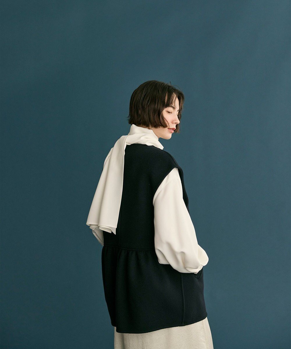 【ハッシュニュアンス/#Newans】のバックペプラムダブルフェイスジレ 人気、トレンドファッション・服の通販 founy(ファニー) ファッション Fashion レディースファッション Fashion for Women アウター Coat / Outerwear Collection レディースジャケット・軽アウター Jackets ギャザー Gathered, Ruffled ジャケット Jacket, Outerwear フレア Flare, Flared フロント Front, Front Design メルトン Melton, Heavy Wool A/W・秋冬 Autumn/Winter other-1|ID: prp329100004645807 ipo3291000000034619473