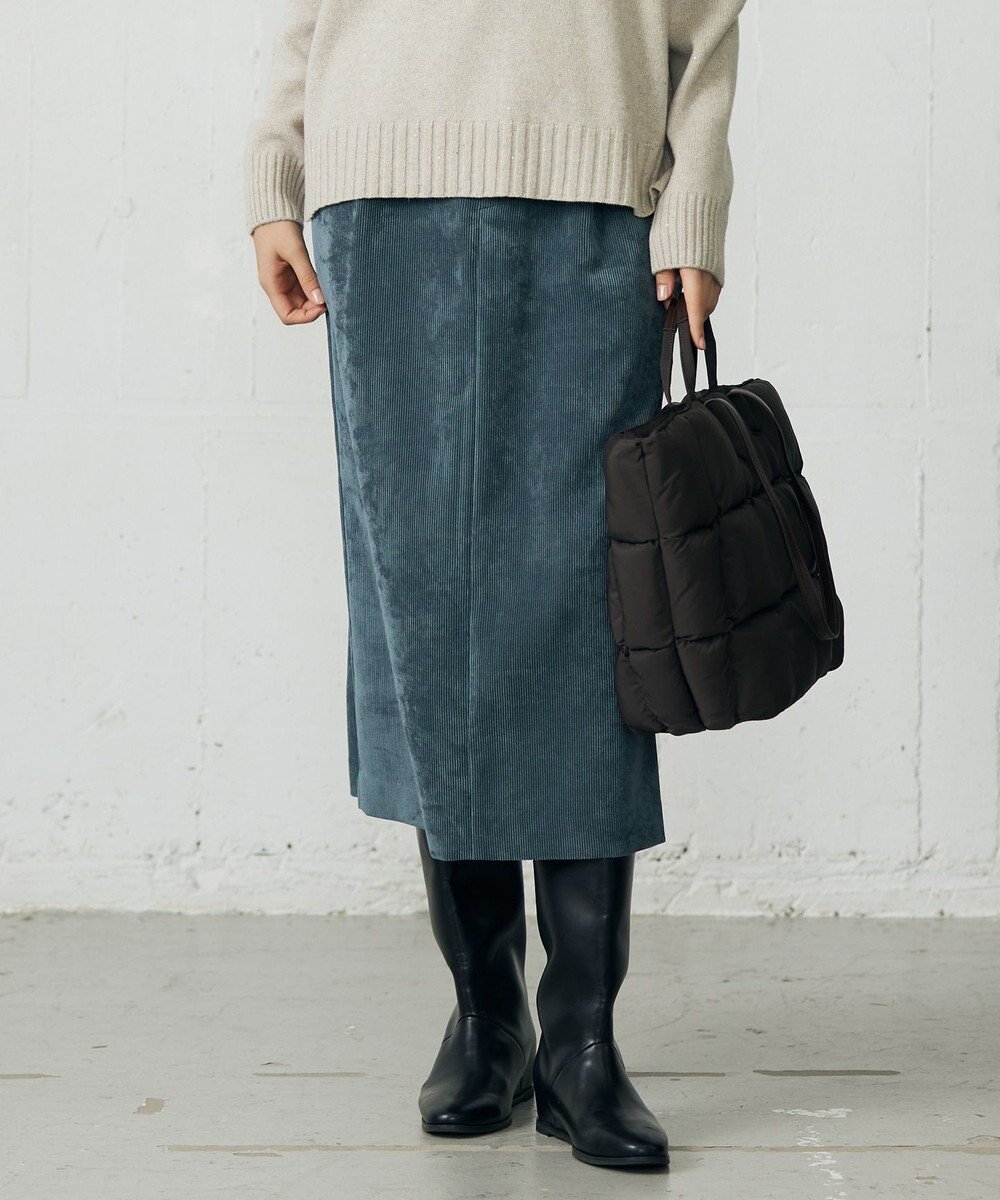 【自由区/JIYU-KU】の【SHIHOさん着用】ソフトコーデュロイ スカート インテリア・キッズ・メンズ・レディースファッション・服の通販 founy(ファニー) ファッション Fashion レディースファッション Fashion for Women スカート Skirts コーデュロイ Corduroy, Cord Fabric ストレート Straight, Straight Cut ドレープ Drape, Draping Fabric A/W・秋冬 Autumn/Winter ダルブルー|ID: prp329100004645839 ipo3291000000033532018