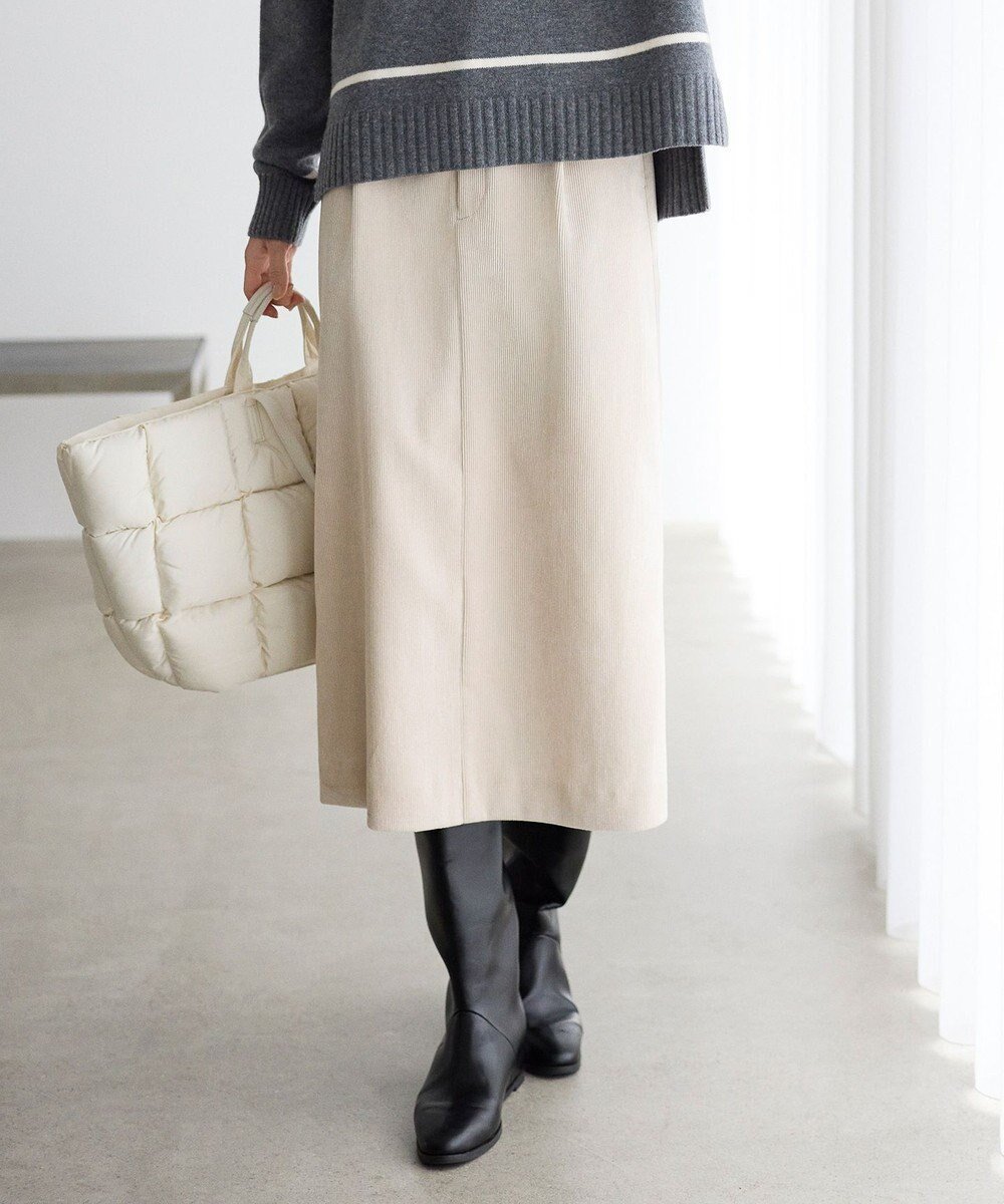 【自由区/JIYU-KU】の【SHIHOさん着用】ソフトコーデュロイ スカート インテリア・キッズ・メンズ・レディースファッション・服の通販 founy(ファニー) ファッション Fashion レディースファッション Fashion for Women スカート Skirts コーデュロイ Corduroy, Cord Fabric ストレート Straight, Straight Cut ドレープ Drape, Draping Fabric A/W・秋冬 Autumn/Winter オフ|ID: prp329100004645839 ipo3291000000034477160