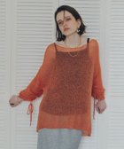 【イェッカ ヴェッカ/YECCA VECCA】の袖シャーリングシアーニット Orange|ID: prp329100004645861 ipo3291000000033532152