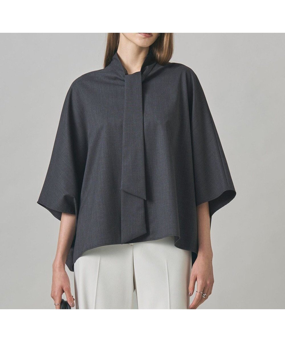 【アイシービー/iCB】の【先行予約・洗える】T/Wブロード ボウタイブラウス 人気、トレンドファッション・服の通販 founy(ファニー) 　ファッション　Fashion　レディースファッション　Fashion for Women　トップス・カットソー　Cut & Sew Tops　シャツ・ブラウス・オフィスカジュアル　Elegant Blouses & Button-Ups　洗える　Machine Washable　クロップド　Cropped, Short Length　コンパクト　Compact, Small Size　ストレッチ　Stretch, Stretchy Fabric　ストレート　Straight, Straight Cut　セットアップ　Set-Up, Coordinated Outfit　ブロード　Broadcloth, Fine Cotton　ワイド　Wide, Wide Fit　A/W・秋冬　Autumn/Winter　新作・新入荷　New Arrivals / New In　おすすめ　Recommended / Our Picks　エレガント 上品　Elegant　2025年　2025　2025-2026秋冬・A/W　Autumn/Winter 2025–26 AW25–26　 other-1|ID: prp329100004645884 ipo3291000000033532326