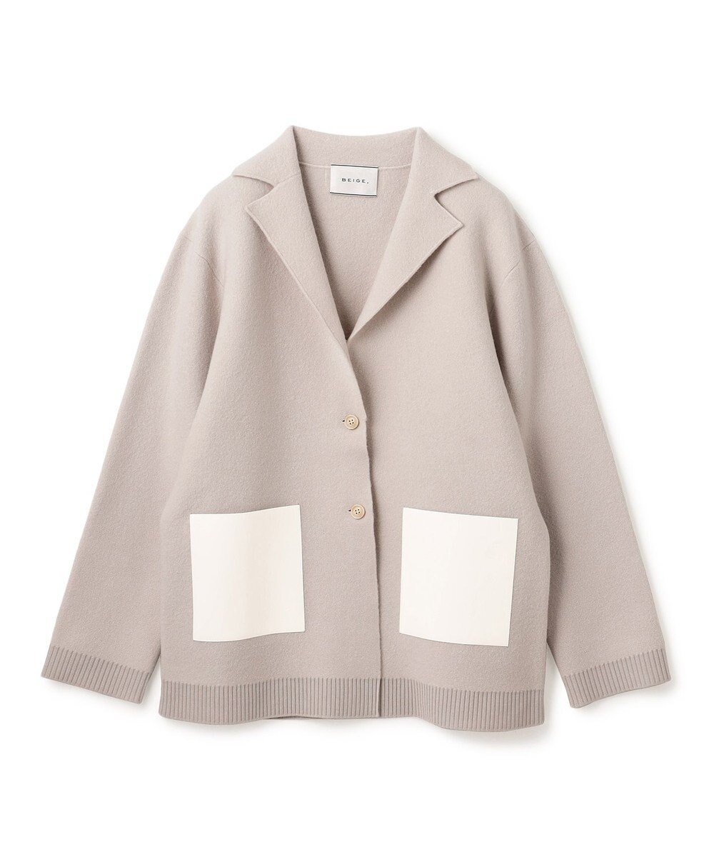 【ベイジ,/BEIGE,】のCHICORA / レーザーポケット付きウールニットジャケット インテリア・キッズ・メンズ・レディースファッション・服の通販 founy(ファニー) 　ファッション　Fashion　レディースファッション　Fashion for Women　アウター　Coat / Outerwear Collection　レディースジャケット・軽アウター　Jackets　インナー　Innerwear　クラシック　Classic, Timeless Style　シンプル　Simple, Minimal　ジャケット　Jacket, Outerwear　セーター　Sweater, Knitwear　ポケット　Pocket, Pocket Detail　ロング　Long, Long-Length　A/W・秋冬　Autumn/Winter　新作・新入荷　New Arrivals / New In　エレガント 上品　Elegant　ビジネス 仕事 通勤　Business / Work / Commuting　Taupe|ID: prp329100004645887 ipo3291000000033532352