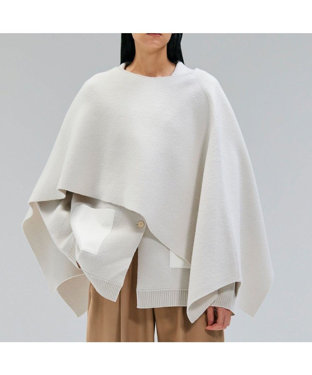 【ベイジ,/BEIGE,】のCHICORA / プルオーバーウールニットケープ インテリア・キッズ・メンズ・レディースファッション・服の通販 founy(ファニー) 　ファッション　Fashion　レディースファッション　Fashion for Women　カットソー　Cut and Sewn Top　カーディガン　Cardigan, Knitwear　クラシック　Classic, Timeless Style　ショール　Shawl, Wrap　ジャケット　Jacket, Outerwear　ストール　Stole, Wrap　エレガント 上品　Elegant　ビジネス 仕事 通勤　Business / Work / Commuting　A/W・秋冬　Autumn/Winter　Bone|ID: prp329100004645895 ipo3291000000033532392