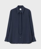 【ポール スミス/Paul Smith】のバックサテンジョーゼット ボウタイブラウス ネイビー|ID: prp329100004645909 ipo3291000000033532444