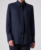 【ポール スミス/Paul Smith】のバックサテンジョーゼット ボウタイブラウス ネイビー|ID: prp329100004645909 ipo3291000000033819299