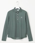 【23区 ゴルフ/NIJYUSANKU GOLF】の【WOMEN】フラッグプリント長袖ポロシャツ 吸水速乾 UVカット 総柄 ダークグリーン系5|ID: prp329100004645911 ipo3291000000033532453
