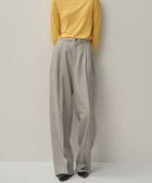 【エイトン/ATON】のLINEN WOOL TWILL タックイージーパンツ LIGHT GRAY|ID: prp329100004645945 ipo3291000000033532584