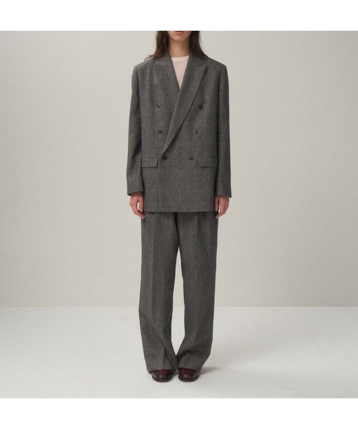 【エイトン/ATON】のLINEN WOOL TWILL ダブルジャケット インテリア・キッズ・メンズ・レディースファッション・服の通販 founy(ファニー) https://founy.com/ ファッション Fashion レディースファッション Fashion for Women アウター Coat / Outerwear Collection レディースジャケット・軽アウター Jackets 新作・新入荷 New Arrivals / New In ジャケット Jacket, Outerwear ダブル Double, Double-Breasted ツイード Twill, Twill Weave ボックス Boxy, Box Shape リネン Linen, Linen Fabric A/W・秋冬 Autumn/Winter |ID: prp329100004645946 ipo3291000000033532587