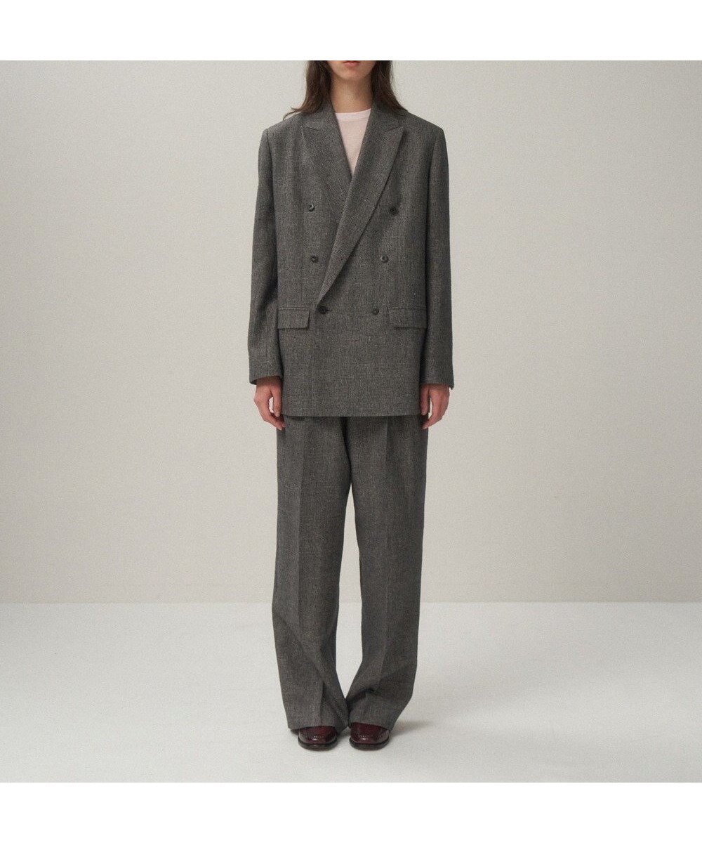 【エイトン/ATON】のLINEN WOOL TWILL ダブルジャケット インテリア・キッズ・メンズ・レディースファッション・服の通販 founy(ファニー) 　ファッション　Fashion　レディースファッション　Fashion for Women　アウター　Coat / Outerwear Collection　レディースジャケット・軽アウター　Jackets　新作・新入荷　New Arrivals / New In　ジャケット　Jacket, Outerwear　ダブル　Double, Double-Breasted　ツイード　Twill, Twill Weave　ボックス　Boxy, Box Shape　リネン　Linen, Linen Fabric　A/W・秋冬　Autumn/Winter　CHECK|ID: prp329100004645946 ipo3291000000033532589