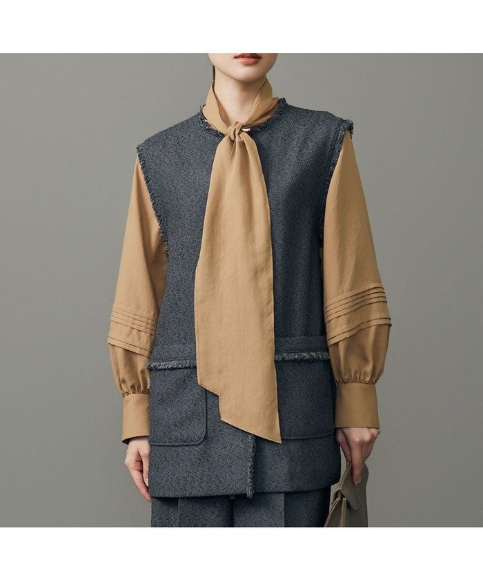 【自由区/JIYU-KU】のブライトリングツイード ジレ インテリア・キッズ・メンズ・レディースファッション・服の通販 founy(ファニー) https://founy.com/ ファッション Fashion レディースファッション Fashion for Women アウター Coat / Outerwear Collection トップス・カットソー Cut & Sew Tops ベスト&ジレ / 重ね着スタイル Vests & Gilets 新作・新入荷 New Arrivals / New In フリンジ Fringe, Tassel ベスト Vest, Waistcoat ボトム Bottoms, Lower Wear リラックス Relax, Relaxed Fit ループ Loop, Loop Knit 夏 Summer 春 Spring S/S・春夏 SS, Spring/Summer, Warm Season |ID: prp329100004645992 ipo3291000000033532821