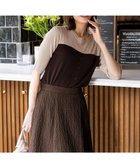 【エニィ スィス/any SiS】の【洗える・UVカット】ビスチェ風 ニット チョコレート×ライトベージュ|ID: prp329100004646001 ipo3291000000033532857
