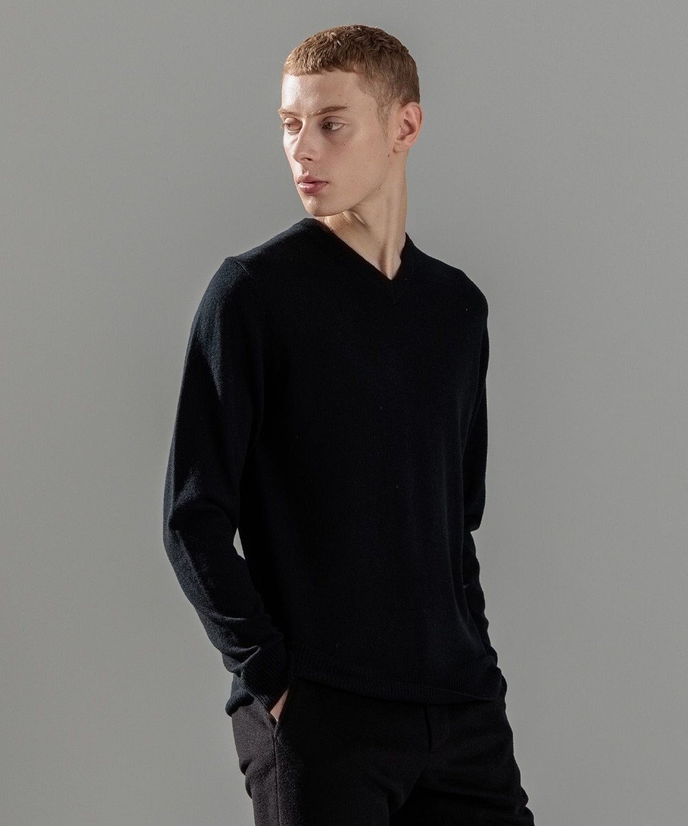 【ジョゼフ オム/JOSEPH HOMME / MEN】のピュアカシミヤ Vネックニット インテリア・キッズ・メンズ・レディースファッション・服の通販 founy(ファニー) ファッション Fashion メンズファッション Fashion for Men トップス・カットソー Cut & Sew Tops ニット・セーター / 定番トップス Knit Tops & Sweaters インナー Innerwear シンプル Simple, Minimal ジャケット Jacket, Outerwear スタンダード Standard, Basic セーター Sweater, Knitwear ダウン Down, Puffer レギュラー Regular, Standard Fit 定番 Standard, Basic Item A/W・秋冬 Autumn/Winter ブラック系|ID: prp329100004646766 ipo3291000000034473742
