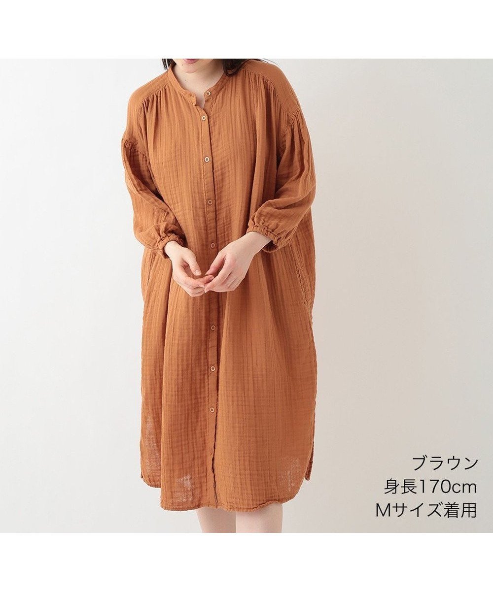 【ウチノ/UCHINO】のクレープガーゼ 前あきギャザーワンピース 人気、トレンドファッション・服の通販 founy(ファニー) 　ファッション　Fashion　レディースファッション　Fashion for Women　ワンピース　Dresses　ギャザー　Gathered, Ruffled　シンプル　Simple, Minimal　人気　Popular, Best Seller　ポケット　Pocket, Pocket Detail　A/W・秋冬　Autumn/Winter　S/S・春夏　SS, Spring/Summer, Warm Season　おすすめ　Recommended / Our Picks　夏　Summer　エレガント 上品　Elegant　 other-1|ID: prp329100004646787 ipo3291000000033680251