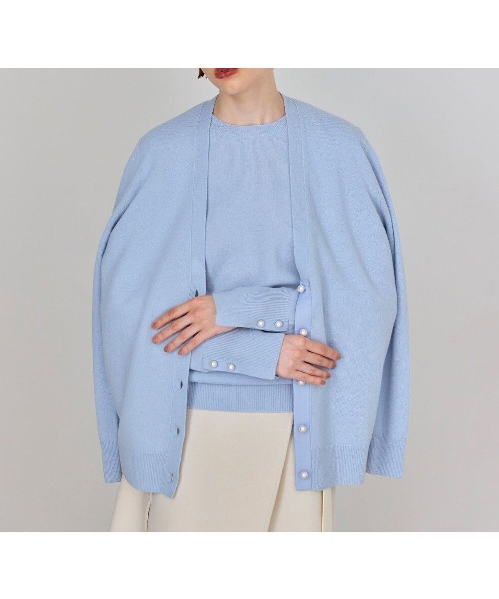 【ベイジ,/BEIGE,】の【WEB限定・洗える】ALSACE / パール釦ウールニットカーディガン インテリア・キッズ・メンズ・レディースファッション・服の通販 founy(ファニー) 　ファッション　Fashion　レディースファッション　Fashion for Women　トップス・カットソー　Cut & Sew Tops　ニット　Knit Tops & Sweaters　カーディガン・羽織り　Layered Style Cardigans　カーディガン　Cardigan, Knitwear　パール　Pearl, Pearl Accent　洗える　Machine Washable　A/W・秋冬　Autumn/Winter　Sax|ID: prp329100004646789 ipo3291000000033542206